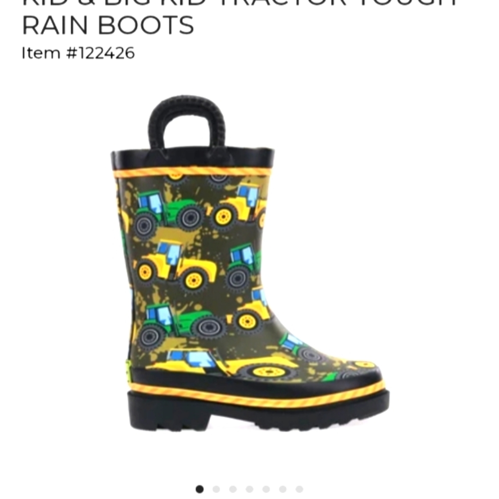 Boys western chief tractor rainboots